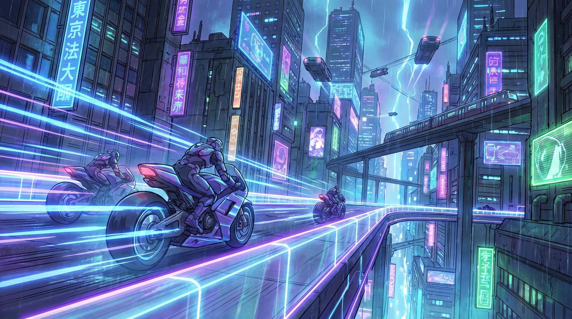 蘑菇视频精选动漫-霓虹飞车竞速